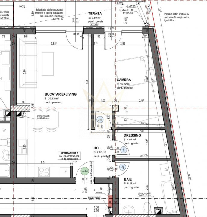 Apartament mobilat la cerere, in bloc nou, cu parcare!