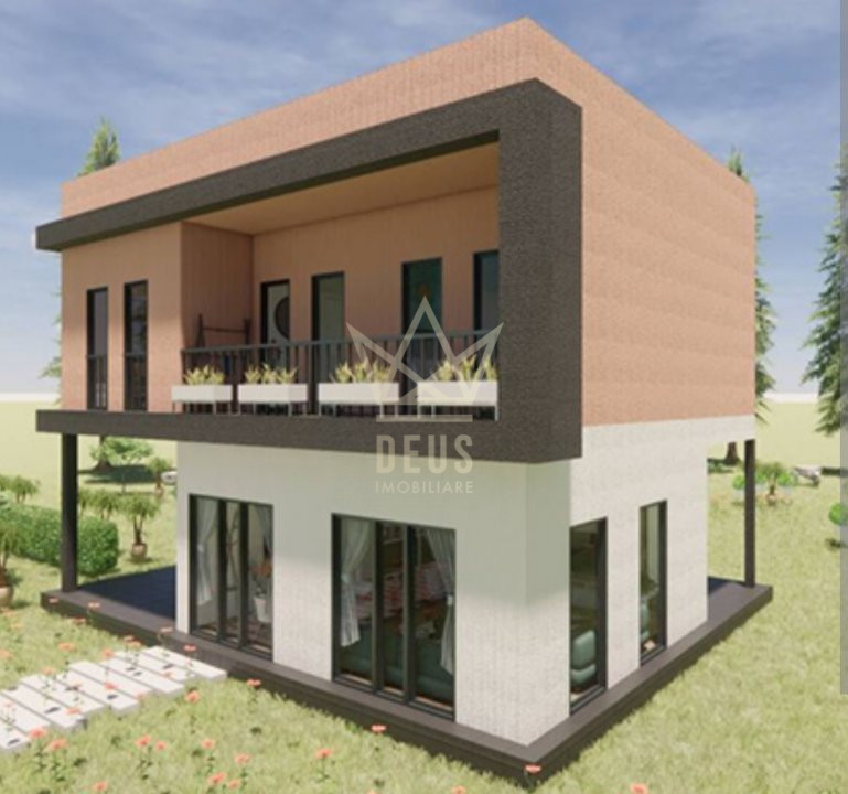 Case cuplate cu gradina intr-o zona linistita